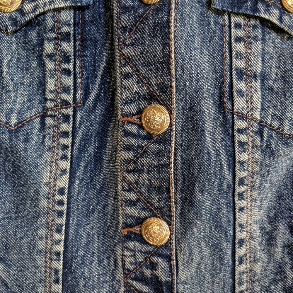 Bejeweled Denim Vest - Picture 3 of 5